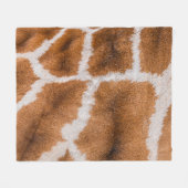 Giraffe: Realistische dierlijke textuur Fleece Deken (Voorkant (Horizontaal))