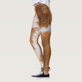 Giraffe: Realistische dierlijke textuur Leggings (Links)