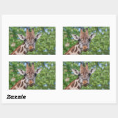 Giraffe Rechthoekige Sticker (Vel)