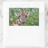 Giraffe Rechthoekige Sticker (Tas)