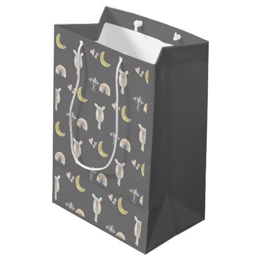 Giraffe & Regenboog Gift Bag Medium Cadeauzakje (Achterkant Gekanteld)