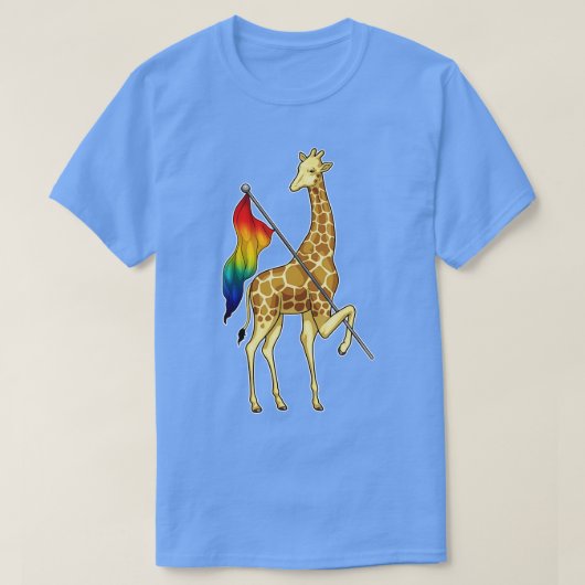 Giraffe Regenboogvlag T-shirt (Design voorkant)