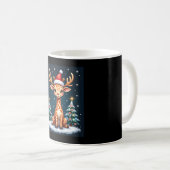 Giraffe Rendier Hoed Kerstman Kerstboom Grappig Xm Koffiemok (Voorkant rechts)