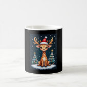 Giraffe Rendier Hoed Kerstman Kerstboom Grappig Xm Koffiemok (Center)