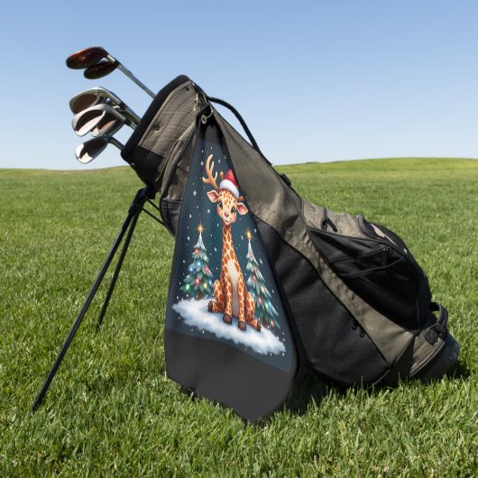 Giraffe Rendier Pet Kerstboom Funny Xm Golfhanddoek