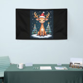 Giraffe Rendier Pet Kerstboom Funny Xm Spandoek (Beurs)