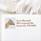 Giraffe retouradreslabel etiket (Insitu)