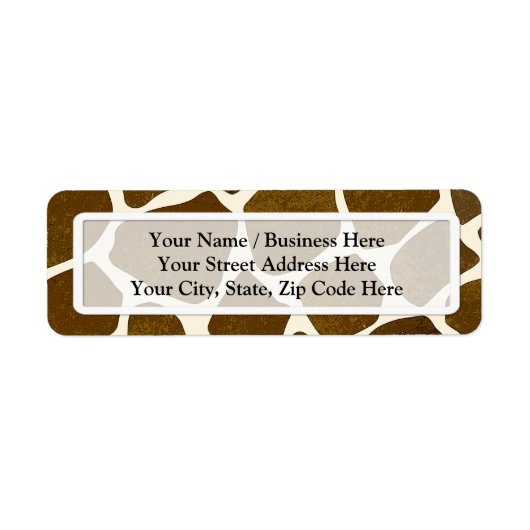 Giraffe Retouradreslabels afdrukken Etiket (Voorkant)