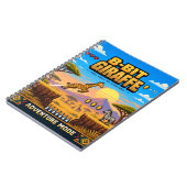 Giraffe, Retro 8-Bit Pixelkunst Notitieboek (Linkerzijde)