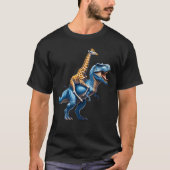 Giraffe Riding Dinosaur Lover T-shirt (Voorkant)