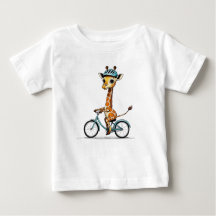 Giraffe Rijden op een Fiets – Hand-Drawn Pencil Ar