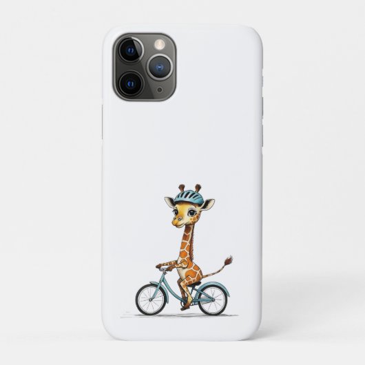 Giraffe Rijden op een Fiets – Hand-Drawn Pencil Ar Case-Mate iPhone Case (Achterkant)
