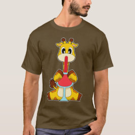 Giraffe Rode wijn T-shirt
