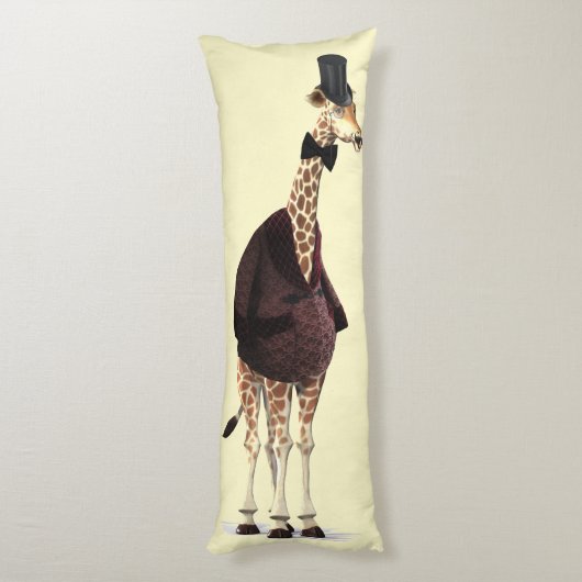Giraffe Roken Jas Lichaamskussen (Achterkant (Verticaal))