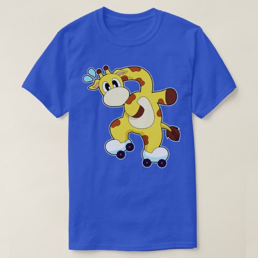 Giraffe Roller schaatsen Inline skaten T-shirt (Design voorkant)