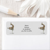 Giraffe rond etiket (Insitu)