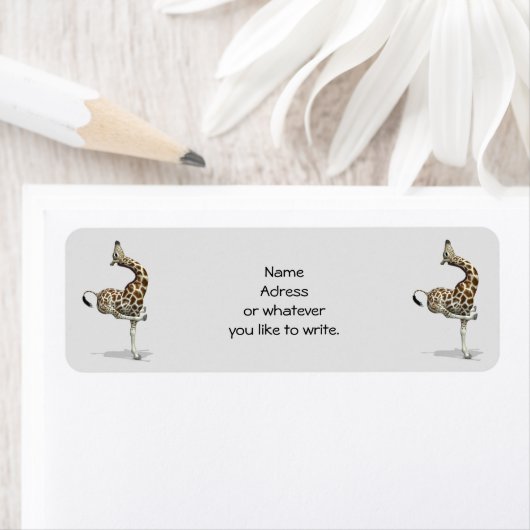 Giraffe rond etiket (Insitu)