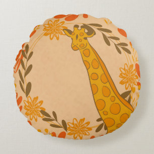 giraffe rond kussen