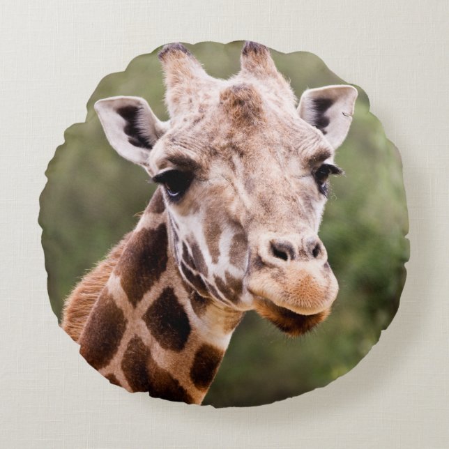 Giraffe rond kussen (Voorkant)