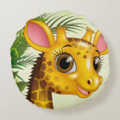 Giraffe Rond Kussen (Achterkant)
