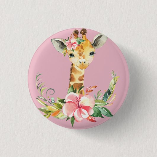 Giraffe Ronde Button 3,2 Cm (Voorkant)