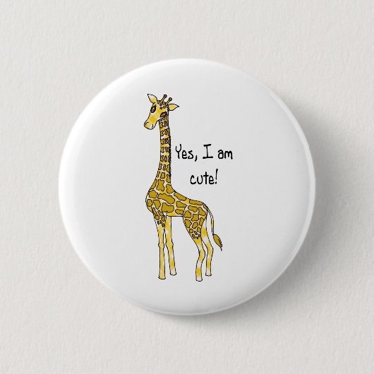 giraffe ronde button 5,7 cm (Voorkant)