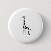 Giraffe  ronde button 5,7 cm (Voorkant)