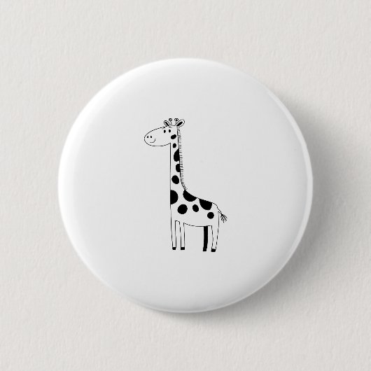 Giraffe ronde button 5,7 cm (Voorkant)