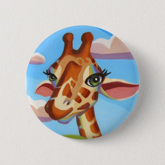 Giraffe Ronde Button 5,7 Cm (Voorkant)