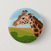 Giraffe Ronde Button 5,7 Cm (Voorkant)