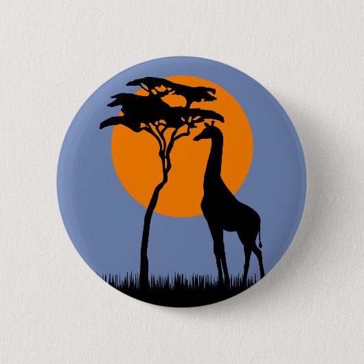 Giraffe Ronde Button 5,7 Cm (Voorkant)