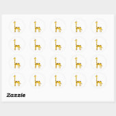 Giraffe Ronde Sticker (Vel)