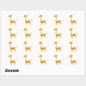 Giraffe Ronde Sticker (Vel)