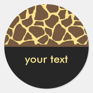 Giraffe Ronde Sticker