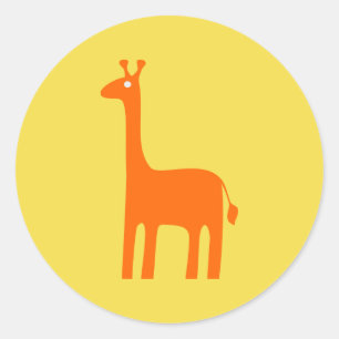 Giraffe Ronde Sticker