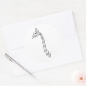 Giraffe Ronde Sticker (Envelop)