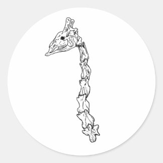 Giraffe Ronde Sticker
