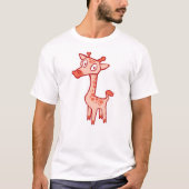 Giraffe - rood t-shirt (Voorkant)