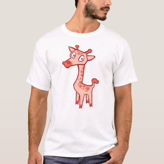 Giraffe - rood t-shirt (Voorkant)