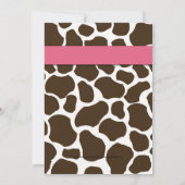 Giraffe roze babymeisje aankondiging (Achterkant)