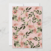 Giraffe roze bloemenmeisje Verjaardag Kaart (Achterkant)