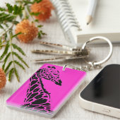 Giraffe (roze) sleutelhanger (Voorkant Rechts)
