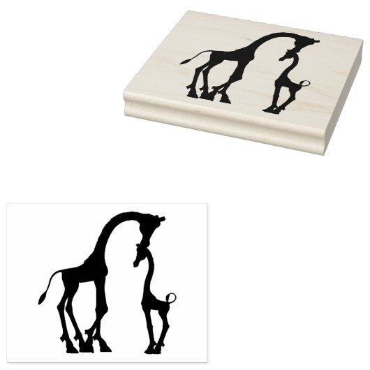 Giraffe Rubberstempel (Gestempeld)