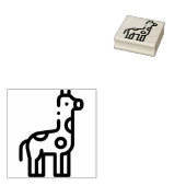 Giraffe Rubberstempel (Gestempeld)