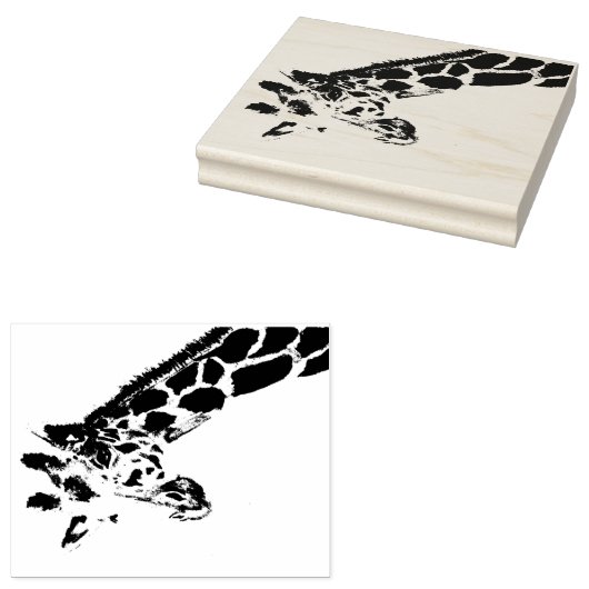 Giraffe Rubberstempel (Gestempeld)