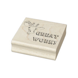 Giraffe Rubberstempel schoolaanmoediging