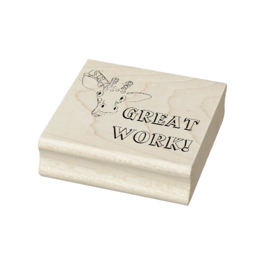 Giraffe Rubberstempel schoolaanmoediging (Stempel)