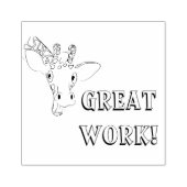 Giraffe Rubberstempel schoolaanmoediging (Afrduk)