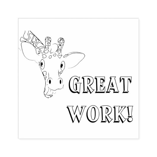 Giraffe Rubberstempel schoolaanmoediging (Afrduk)