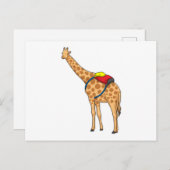 Giraffe Rugzak Briefkaart (Voorkant / Achterkant)